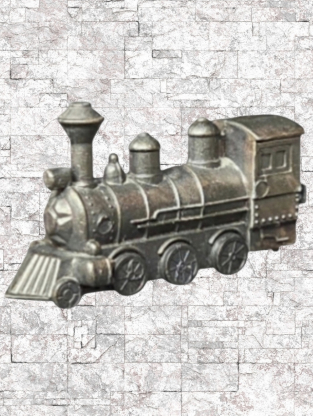 Vintage Antique Finish Die Cast Metal Steam Engine Locomotive Pencil Sharpener